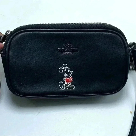 Disney X Coach Mickey Mouse Small Black Crossbody LIMITED EDITION Leather Bag - Picture 3 of 12